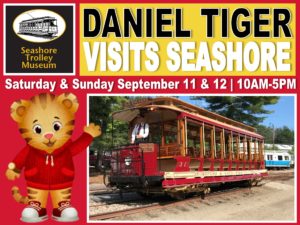 Daniel Tiger Visits Seashore - Photo Credit: Seashore Trolley Museum