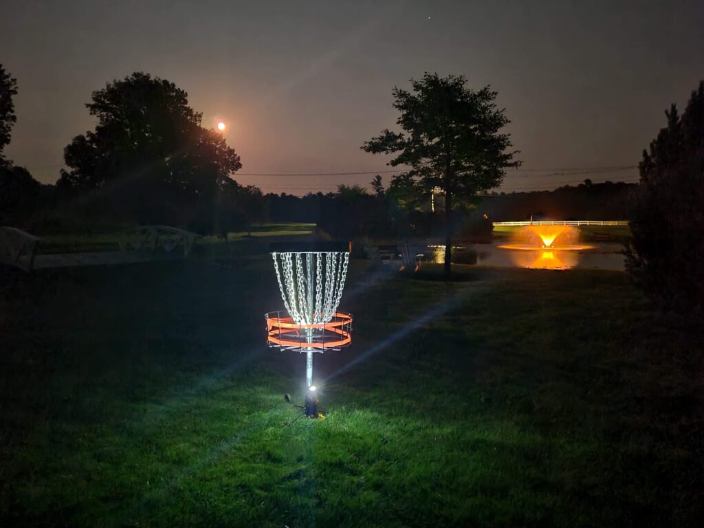 Disc Golf Glow Nights - Photo Courtesy of Pineland Farms