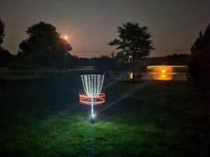 Disc Golf Glow Nights - Photo Courtesy of Pineland Farms