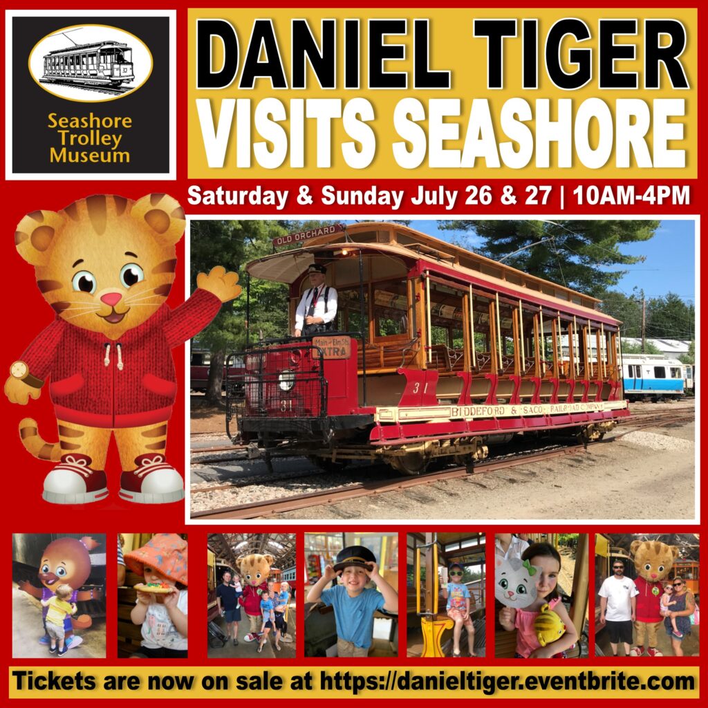 Daniel Tiger Visits Seashore - Photo Credit: Seashore Trolley Museum