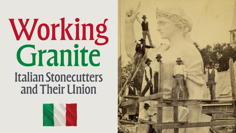 Exhibit: Working Granite - Photo Credit: Photo: Faith, National Monument to the Forefathers, Hallowell, 1877, Collections of Hubbard Free Library, MaineMemory.Net #29250 Exhibit: Working Granite - Photo Credit: Photo: Faith, National Monument to the Forefathers, Hallowell, 1877, Collections of Hubbard Free Library, MaineMemory.Net #29250