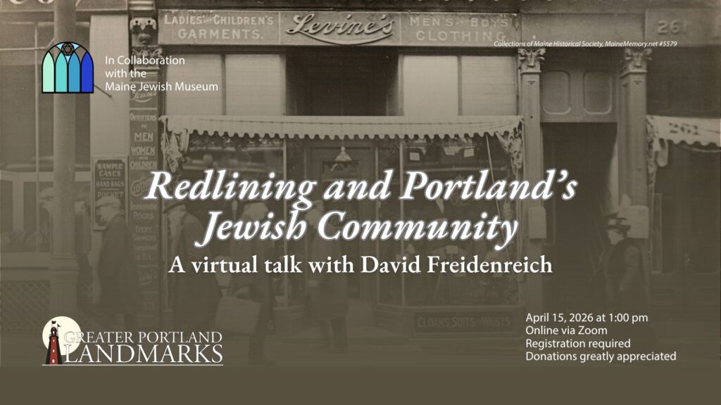 Redlining & Portland's Jewish - Photo Credit: Collections of Maine Historical Society, MaineMemory.net #5579