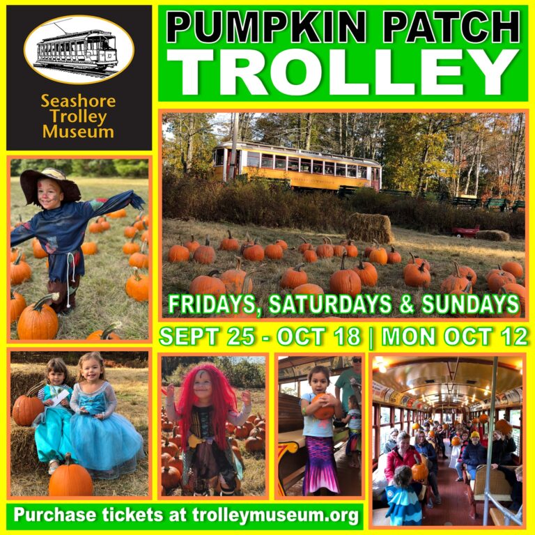 Pumpkin Patch Trolley - Photo Credit: Seashore Trolley Museum