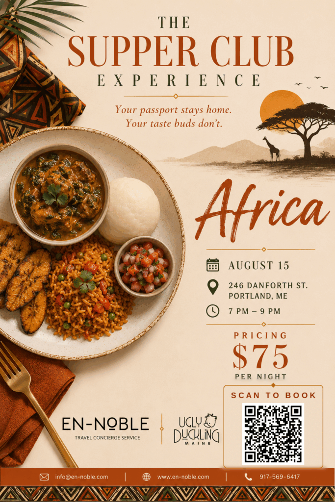 Poster for Dinner Experience with En-Noble. Flyer Provided by En-Noble.